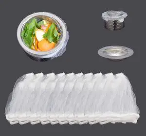 300Pcs Kitchen Sink Drain Strainer Mesh Bags,Disposable Sink Drain Cover,Anti-Clogging Kitchen Essentials Drain Nets Bags Fits Most Sink Strainers(4.0 x 4.0 Inch) 300Pcs Kitchen Sink Drain Strainer Mesh Bags,Disposable Sink Drain Cover,Anti-Clogging Kitchen Essentials Drain Nets Bags Fits Most Sink Strainers(4.0 x 4.0 Inch)
