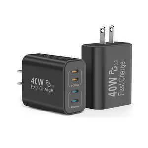 40W USB C Charger Block, 2-Pack Type C Wall Plug for iPhone 17, 16, 15 | 4 USBC Ports Fast Charging USB-C Adapter Box Cube Compatible with iPhone 14/13/12 Pro Max Air & Samsung phone (Black) 40W USB C Charger Block, 2-Pack Type C Wall Plug for iPhone 17, 16, 15 | 4 USBC Ports Fast Charging USB-C Adapter Box Cube Compatible with iPhone 14/13/12 Pro Max Air & Samsung phone (Black)