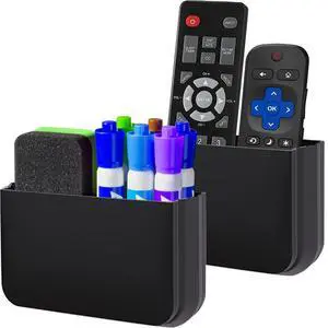 Magnetic Remote Control Holder Wall Mount, 2 Pack TV Remote Holder Wall Mount, Magnetic Pen Holders for Refrigerator, Whiteboard Marker, Locker Organizer, Office Organizer (Black) Magnetic Remote Control Holder Wall Mount, 2 Pack TV Remote Holder Wall Mount, Magnetic Pen Holders for Refrigerator, Whiteboard Marker, Locker Organizer, Office Organizer (Black)