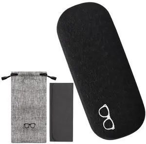 Glasses Case Hard Shell with Pouch and Cloth Travel Sunglasses Case, Hard Eyeglass Case for Men & Women (Black) Glasses Case Hard Shell with Pouch and Cloth Travel Sunglasses Case, Hard Eyeglass Case for Men & Women (Black)