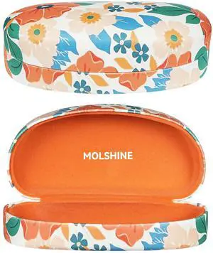 Hard Shell Sunglasses Case,Classic Large Glasses Case for Sunglass, Eyeglasses with Cleaning Cloth, Pocket (Orange) Hard Shell Sunglasses Case,Classic Large Glasses Case for Sunglass, Eyeglasses with Cleaning Cloth, Pocket (Orange)