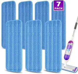 Mop Pads for Swiffer PowerMop: Microfiber Wet Mops Refills 7 Pack | Power Mop Pads Reusable Multi-purpose, Hardwood Floor Mop Pads Replacement, for 13''-15'' Spray Mops Multi-surface Floors Mop Pads for Swiffer PowerMop: Microfiber Wet Mops Refills 7 Pack | Power Mop Pads Reusable Multi-purpose, Hardwood Floor Mop Pads Replacement, for 13''-15'' Spray Mops Multi-surface Floors