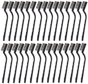 Mini Wire Brush, Curved Handle, Stainless Steel | Masonry Brush, Wire Bristle, For Cleaning Welding Slag and Rust Mini Wire Brush, Curved Handle, Stainless Steel | Masonry Brush, Wire Bristle, For Cleaning Welding Slag and Rust