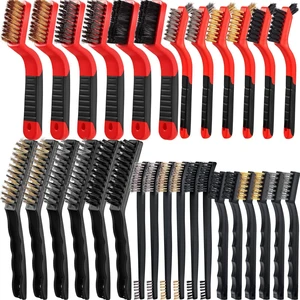 15 Pcs Wire Cleaning Brush Set, Metal Brush with Curved Handle | Nylon/ Brass/ Stainless Steel Wire Brushes, Cleaning Brush with Curved Handle, Paint Remover for Cleaning Rust Grout Cleaner 15 Pcs Wire Cleaning Brush Set, Metal Brush with Curved Handle | Nylon/ Brass/ Stainless Steel Wire Brushes, Cleaning Brush with Curved Handle, Paint Remover for Cleaning Rust Grout Cleaner