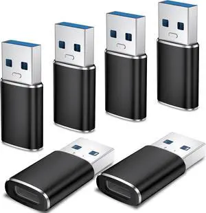 6 Pack USB C Female to USB Male Adapter, Type C to USB A Charger Cable Converter for iPhone 11 12 13 14 15 16 17 Pro Max, iPad Pro Air 4 Mini 6, Samsung Galaxy S25 S24 S23 S22, Google Pixel (Black) 6 Pack USB C Female to USB Male Adapter, Type C to USB A Charger Cable Converter for iPhone 11 12 13 14 15 16 17 Pro Max, iPad Pro Air 4 Mini 6, Samsung Galaxy S25 S24 S23 S22, Google Pixel (Black)