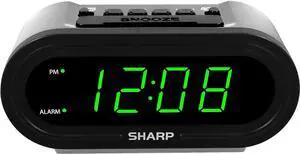 AccuSet Self-Setting Alarm Clock with Auto DST, Green LED AccuSet Self-Setting Alarm Clock with Auto DST, Green LED