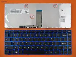 US Keyboard for LENOVO Z380 Z480 Z485 G480 G485 BLUE FRAME BLACK US Keyboard for LENOVO Z380 Z480 Z485 G480 G485 BLUE FRAME BLACK