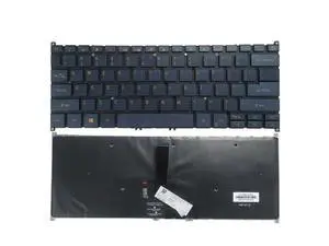 US Keyboard for Acer Swift5 N17W3 SF514-52 51 55TA-77NJ N20C12 Backlit BluBlack US Keyboard for Acer Swift5 N17W3 SF514-52 51 55TA-77NJ N20C12 Backlit BluBlack