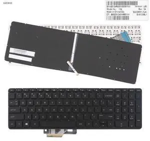 Keyboard for HP Pavilion 15-P 17-F BLACK US Backlit Without FRAME NO Foil Keyboard for HP Pavilion 15-P 17-F BLACK US Backlit Without FRAME NO Foil