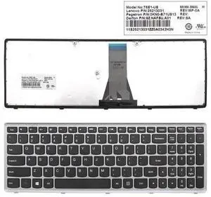 US Keyboard For Lenovo Ideapad Flex 15 G500S S500 Gray color Frame Black US Keyboard For Lenovo Ideapad Flex 15 G500S S500 Gray color Frame Black