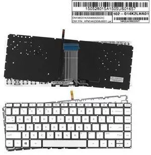 Keyboard for HP ENVY14-J SILVER (Without FRAME Backlit With Foil US 13 inch Keyboard for HP ENVY14-J SILVER (Without FRAME Backlit With Foil US 13 inch
