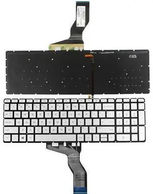 US Silver Backlit Keyboard for HP Envy 15-AQ 15-AQ015NR 15T-AQ100 15-AQ018CA US Silver Backlit Keyboard for HP Envy 15-AQ 15-AQ015NR 15T-AQ100 15-AQ018CA