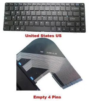 Laptop Keyboard Forumper For EZBook X4 YMS ZX300-K NO Frame Empty 4 Pins Laptop Keyboard Forumper For EZBook X4 YMS ZX300-K NO Frame Empty 4 Pins