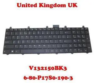 UK Backlit Keyboard For CLEVO P157SM P177SM V132150Black color3 6-80-P17S0-190-3 P370SM UK Backlit Keyboard For CLEVO P157SM P177SM V132150Black color3 6-80-P17S0-190-3 P370SM