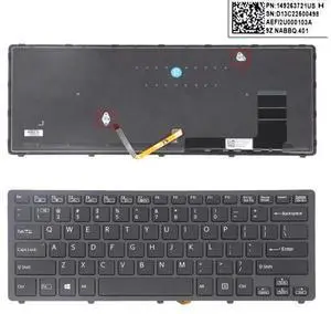 Replacement Keyboard for SONY SVF14N Series BLACK FRAME (With Backlit Win8)US Replacement Keyboard for SONY SVF14N Series BLACK FRAME (With Backlit Win8)US
