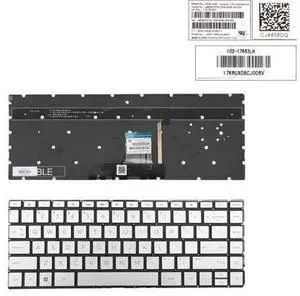 US Keyboard for HP Pavilion 13-AN0000 13-AN0000NS SILVER (Backlit Without Fram) US Keyboard for HP Pavilion 13-AN0000 13-AN0000NS SILVER (Backlit Without Fram)