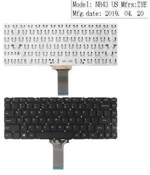 Keyboard for LENOVO IDEAPAD 500S-14ISK YOGA 500-14ACZ 500-14ISK Black NB43 US Keyboard for LENOVO IDEAPAD 500S-14ISK YOGA 500-14ACZ 500-14ISK Black NB43 US