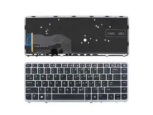 US Keyboard for HP EliteBook 840 G1 850 G1 GRAY FRAME Backlit FA03B US Keyboard for HP EliteBook 840 G1 850 G1 GRAY FRAME Backlit FA03B