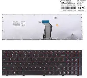 US Keyboard for Lenovo Ideapad Y500 Black Frame Black ReDE T4B8 TC 25207342 US Keyboard for Lenovo Ideapad Y500 Black Frame Black ReDE T4B8 TC 25207342