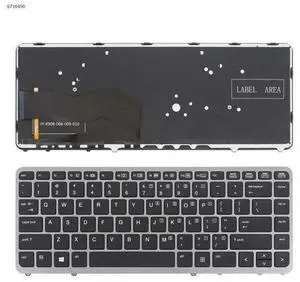 US keyboard for HP EliteBook 840 G1 850 G1 ILVER FRAME BLACK backlit no point US keyboard for HP EliteBook 840 G1 850 G1 ILVER FRAME BLACK backlit no point