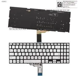 US Keyboard for ASUS Vivobook X512 X512FA X512DA X512UA X512UB SILVER Backlit US Keyboard for ASUS Vivobook X512 X512FA X512DA X512UA X512UB SILVER Backlit