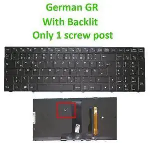 Backlit Keyboard For CLEVO N850 P950 CVM15F26D0J430J3 6-80-N85K0-07A-1 German GR Backlit Keyboard For CLEVO N850 P950 CVM15F26D0J430J3 6-80-N85K0-07A-1 German GR