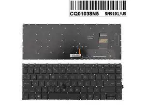 US Keyboard for HP EliteBook 840 g7 BLACK Without FRAME with point 6037B0161801 US Keyboard for HP EliteBook 840 g7 BLACK Without FRAME with point 6037B0161801