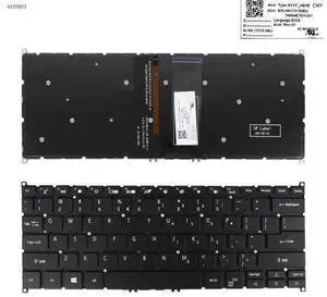 US Keyboard forACER Spin SP513-52 SP513-53 SP513-53N SP314-51 BLACK Backlit US Keyboard forACER Spin SP513-52 SP513-53 SP513-53N SP314-51 BLACK Backlit