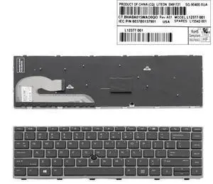 Keyboard for HP EliteBook 840 G5 846 G5 745 G5 Gray color FRAME withpoint US Keyboard for HP EliteBook 840 G5 846 G5 745 G5 Gray color FRAME withpoint US