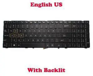 RGB Backlit US Keyboard For Gigabyte SabrePRO 15 / SabrePRO 15-W8 /15-W English RGB Backlit US Keyboard For Gigabyte SabrePRO 15 / SabrePRO 15-W8 /15-W English