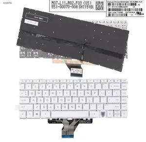 US Keyboard for HP Spectre x360 14-EA 14-EA0023DX 14-EA0047NR 14-EA1023DX White color US Keyboard for HP Spectre x360 14-EA 14-EA0023DX 14-EA0047NR 14-EA1023DX White color