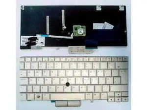 Silver UK Keyboard including Point Stick for HP EliteBook 2760P Silver UK Keyboard including Point Stick for HP EliteBook 2760P