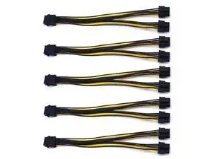 5-Pack PCI-E 8Pin to 2X 8 Pin (6+2) Power Splitter Cable for PCIE PCI Express Image Card Y - Splitter Extension Cable 5-Pack PCI-E 8Pin to 2X 8 Pin (6+2) Power Splitter Cable for PCIE PCI Express Image Card Y - Splitter Extension Cable