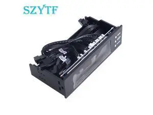 5.25 inch 12V PC Computer Fan Controller 3 Fan Speed Controller Temperature Sensor LCD Digital Display Front Panel for PC 5.25 inch 12V PC Computer Fan Controller 3 Fan Speed Controller Temperature Sensor LCD Digital Display Front Panel for PC