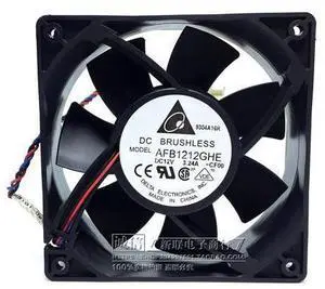 Delta AFB1212GHE 120x120x38mm DC 12V 3.24A 3-pin TAC connector axial powerful cooling fan Delta AFB1212GHE 120x120x38mm DC 12V 3.24A 3-pin TAC connector axial powerful cooling fan