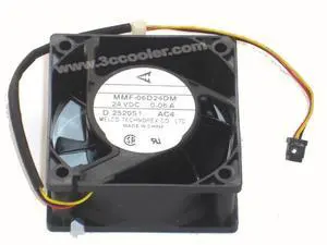 Melco MMF-06D24DM AC4 24V 0.06A 3 Wires 3 Pins Connector Cooling fan Melco MMF-06D24DM AC4 24V 0.06A 3 Wires 3 Pins Connector Cooling fan