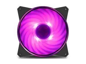 MasterFan MF120R RGB (PWM) with Hybrid-Design Fan Blade, Speed Profiles, Jam Protection, and Customizable Color Options by Cooler Master MasterFan MF120R RGB (PWM) with Hybrid-Design Fan Blade, Speed Profiles, Jam Protection, and Customizable Color Options by Cooler Master