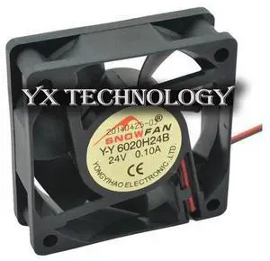 YY6020H24B 24V 0.10A 6020 pairs of ball bearing cooling fan 6cm fan 60*60*20mm YY6020H24B 24V 0.10A 6020 pairs of ball bearing cooling fan 6cm fan 60*60*20mm