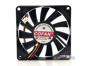 COFAN F-8015H12B Server Cooling Fan DC 12V 0.35A 80x80x15mm 3-wire COFAN F-8015H12B Server Cooling Fan DC 12V 0.35A 80x80x15mm 3-wire