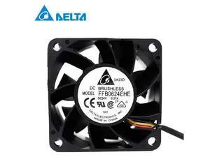 DELTA FFB0624HHE-R00 DC 24V 0.20A 3-wire 60mm 60x60x38mm Server Square cooling fan DELTA FFB0624HHE-R00 DC 24V 0.20A 3-wire 60mm 60x60x38mm Server Square cooling fan