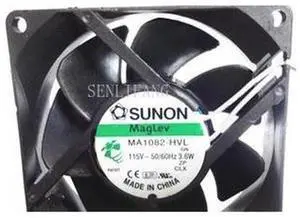 80*80*25mm 8cm AC115V MA1082-HVL 3.6W GN 2-wire maglev cooling fan 80*80*25mm 8cm AC115V MA1082-HVL 3.6W GN 2-wire maglev cooling fan
