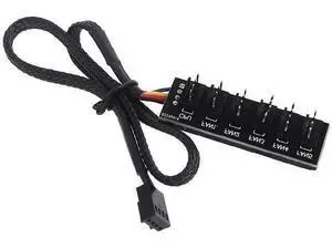 Milue PWM Fan Hub PC Fan Splitter 6 Way Sleeved Power Supply Cable Adapter Internal Motherboard Fan Power Extension Cable Cord Pwm Fan Hub Splitter Milue PWM Fan Hub PC Fan Splitter 6 Way Sleeved Power Supply Cable Adapter Internal Motherboard Fan Power Extension Cable Cord Pwm Fan Hub Splitter