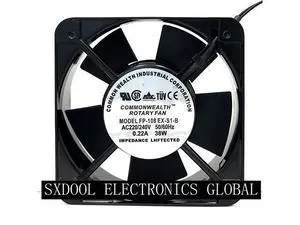 NEW original COMMONWEALTH ROTARY fan FP-108EX-S1-B AC Axial Fan with Ball Bearing AC 220/240V 50/60Hz 0.22A 38W 2 Wires 150x150x50mm 15cm aluminium alloy Frame NEW original COMMONWEALTH ROTARY fan FP-108EX-S1-B AC Axial Fan with Ball Bearing AC 220/240V 50/60Hz 0.22A 38W 2 Wires 150x150x50mm 15cm aluminium alloy Frame