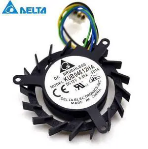 Delta video card KUB04512HA 4510 4 wire PWM speed control 12V 0.3A small turbo graphics card fan Delta video card KUB04512HA 4510 4 wire PWM speed control 12V 0.3A small turbo graphics card fan