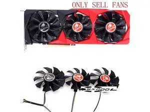 For Colorful RTX3060 3070 3080 3090 Tomahawk Graphics Card Fan (3 fans/set) 2 X 90mm, 1 X 80mm For Colorful RTX3060 3070 3080 3090 Tomahawk Graphics Card Fan (3 fans/set) 2 X 90mm, 1 X 80mm