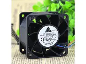 Delta DELTA FFB0612EHE 60386CM 12V 1.20A Dual Ball Violent Heat Dissipating Fan Delta DELTA FFB0612EHE 60386CM 12V 1.20A Dual Ball Violent Heat Dissipating Fan