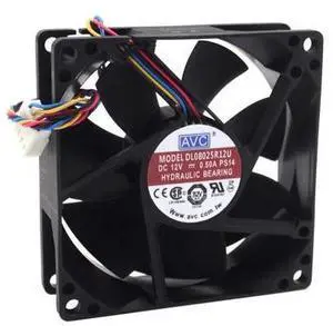 AVC orginal 8025 8CM wind capacity 12V 0.5A DL08025R12U PWM intelligent fan speed control 80*80*25mm 10pcs\/lot AVC orginal 8025 8CM wind capacity 12V 0.5A DL08025R12U PWM intelligent fan speed control 80*80*25mm 10pcs\/lot