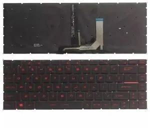 For GF63 8RC 8RD MS-16R1 MS-16R4 Laptop Keyboard US Black Red Backlit For GF63 8RC 8RD MS-16R1 MS-16R4 Laptop Keyboard US Black Red Backlit