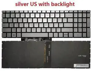 Backlit Silver US Laptop Keyboard For Pavilion 15-EH 15Z-EH 15-EG 15T-EG Backlit Silver US Laptop Keyboard For Pavilion 15-EH 15Z-EH 15-EG 15T-EG
