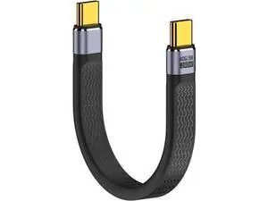 USB4 FPC Flexible Cable, USB-C to USB-C Slim Flat Cord, 40Gbps Data, 8K Video, 240W PD Charging, Thunderbolt 4/3 Compatible for EGPU Docking SSD MacBook Phone, 5.11 Inch Black USB4 FPC Flexible Cable, USB-C to USB-C Slim Flat Cord, 40Gbps Data, 8K Video, 240W PD Charging, Thunderbolt 4/3 Compatible for EGPU Docking SSD MacBook Phone, 5.11 Inch Black